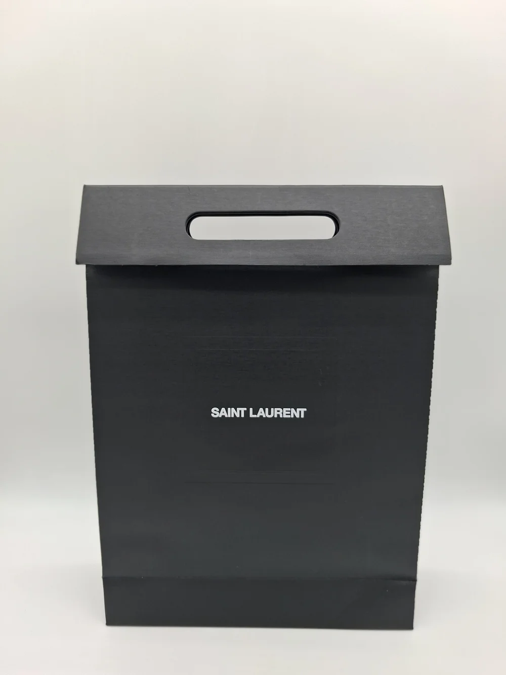SAINT LAURENT YSL Black Large Luxury Shopping Gift Bag Die Cut Handle